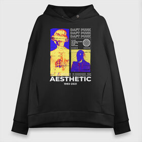 Женское худи Oversize хлопок с принтом Daft Punk в городе Новоалтайск, френч-терри — 70% хлопок, 30% полиэстер. Мягкий теплый начес внутри —100% хлопок | боковые карманы, эластичные манжеты и нижняя кромка, капюшон на магнитной кнопке | da funk | daft punk | daftpunk | epilogue | get lucky | instant crush | lose yourself to dance | music | one more time | ги мануэл де омем кристо | дафт панк | дафтпанк | том бангальтер