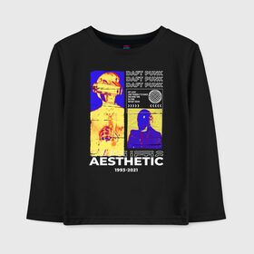 Детский лонгслив хлопок с принтом Daft Punk в городе Новоалтайск, 100% хлопок | круглый вырез горловины, полуприлегающий силуэт, длина до линии бедер | da funk | daft punk | daftpunk | epilogue | get lucky | instant crush | lose yourself to dance | music | one more time | ги мануэл де омем кристо | дафт панк | дафтпанк | том бангальтер