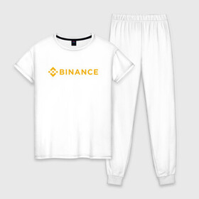 Женская пижама хлопок с принтом BINANCE БИНАНС БИРЖА в городе Новоалтайск, 100% хлопок | брюки и футболка прямого кроя, без карманов, на брюках мягкая резинка на поясе и по низу штанин | bitcoin | blockchain | btc | cardano | crypto | ethereum | polkadot | tether | xrp | бинанс | биткоин | блокчейн | валюта | деньги | криптовалюта | майнер | майнинг | цифровая валюта | цифровое золото | эфир