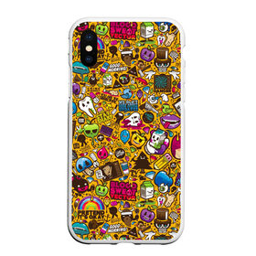 Чехол для iPhone XS Max матовый с принтом RETRO MIX в городе Новоалтайск, Силикон | Область печати: задняя сторона чехла, без боковых панелей | Тематика изображения на принте: 3d | abstraction | america | art | background | hexagon | neon | nsticker | paints | pattern | stripes | texture | абстракция | брызги | геометрия | иллюстрация | коллаж | краски | микс | мода | неон | неоновый | поп | ретро | соты | стиль | тек