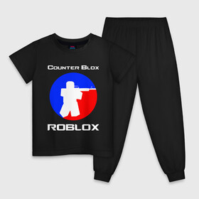 Детская пижама хлопок с принтом COUNTER BLOX (ROBLOX) в городе Новоалтайск, 100% хлопок |  брюки и футболка прямого кроя, без карманов, на брюках мягкая резинка на поясе и по низу штанин
 | Тематика изображения на принте: azimov | counter blox | counter strike | cs go | dragon lore | game | global offensive | hyper beast | roblox. | азимов | вулкан | драгон лор | игры | кс го | роблокс | скоростной зверь | стрелялки