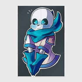 Магнитный плакат 2Х3 с принтом Undertale. AU. в городе Новоалтайск, Полимерный материал с магнитным слоем | 6 деталей размером 9*9 см | андертейл | арт | главный персонаж | игра | параллельная вселенная | санс | ундертейл