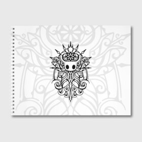 Альбом для рисования с принтом HOLLOW KNIGHT | ХОЛЛОУ НАЙТ в городе Новоалтайск, 100% бумага
 | матовая бумага, плотность 200 мг. | Тематика изображения на принте: grimm | hallounest | heart of nightmare | hollow knight | hornet | knight | quirrell | silksong | гримм | квиррел | рыцарь | халлоунест | холлоу найт | хорнет