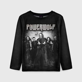 Детский лонгслив 3D с принтом Powerwolf в городе Новоалтайск, 100% полиэстер | длинные рукава, круглый вырез горловины, полуприлегающий силуэт
 | heavy metal | metal | powerwolf | группы | метал | музыка | пауэр метал | рок | хеви метал