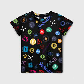 Детская футболка 3D с принтом BITCOIN PATTERN | БИТКОИН(Z) в городе Новоалтайск, 100% гипоаллергенный полиэфир | прямой крой, круглый вырез горловины, длина до линии бедер, чуть спущенное плечо, ткань немного тянется | binance coin | bitcoin | blockchain | btc | cardano | crypto | ethereum | litecoin | polkadot | tether | xrp | биткоин | блокчейн | валюта | деньги | криптовалюта | майнер | майнинг | цифровая валюта | цифровое золото | эфир