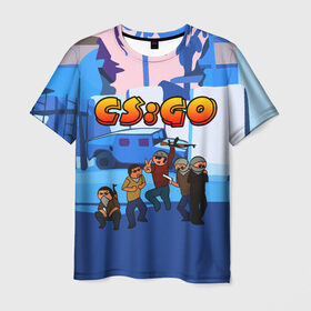 Мужская футболка 3D с принтом CS GO МУЛЬТФИЛЬМ в городе Новоалтайск, 100% полиэфир | прямой крой, круглый вырез горловины, длина до линии бедер | azimov | counter strike | cs go | dragon lore | game | global offensive | hyper beast | азимов | вулкан | драгон лор | игры | кс го. | скоростной зверь | стрелялки