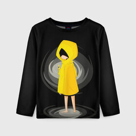 Детский лонгслив 3D с принтом Little Nightmares с Зажигалкой в городе Новоалтайск, 100% полиэстер | длинные рукава, круглый вырез горловины, полуприлегающий силуэт
 | games | little nightmares | доктор | игра | игрок | литл найтмерс | моно | охотник | повар | призрак | руки | сказка | страшилка | страшный сон | темнота | хорор | хоррор | шестая