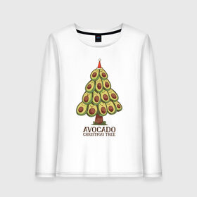 Женский лонгслив хлопок с принтом Avocado Christmas Tree в городе Новоалтайск, 100% хлопок |  | claus | cute | nature | new year | santa | tree | авокадо | адвокадо | дед мороз | дед отмороз | ёлка | ель | из авокадо | колпак | косточка | милота | милые авокадо | новый год | прикол | природа | рождественское дерево
