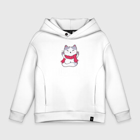 Детское худи Oversize хлопок с принтом Hug Me Im Vaccinated в городе Новоалтайск, френч-терри — 70% хлопок, 30% полиэстер. Мягкий теплый начес внутри —100% хлопок | боковые карманы, эластичные манжеты и нижняя кромка, капюшон на магнитной кнопке | Тематика изображения на принте: covid 19 | вакцина | вакцинация | ковид 19 | коронавирус | спасибо науке