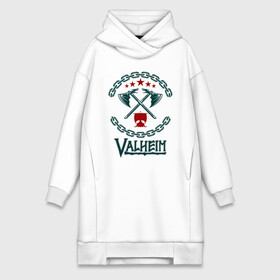 Платье-худи хлопок с принтом Valheim в городе Новоалтайск,  |  | fantasy | mmo | valheim | valve | валхейм | вальхейм | викинги | выживалка | игра | королевская битва | ммо | ролевая игра | фэнтази