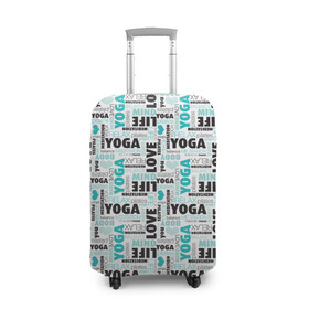 Чехол для чемодана 3D с принтом YOGA в городе Новоалтайск, 86% полиэфир, 14% спандекс | двустороннее нанесение принта, прорези для ручек и колес | аум | брахма | будда | буддист | веган | вишну | ганеша | гимнастика | индиго | индуизм | инь янь | йога | лотос | мантра | медитация | нирвана | ом | просветление | психоделика | санскрит | третий глаз