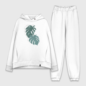 Женский костюм хлопок Oversize с принтом Monstera в городе Новоалтайск,  |  | flo | flowers | растения | флористика | цветение | цветы