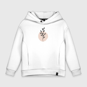 Детское худи Oversize хлопок с принтом Flowers в городе Новоалтайск, френч-терри — 70% хлопок, 30% полиэстер. Мягкий теплый начес внутри —100% хлопок | боковые карманы, эластичные манжеты и нижняя кромка, капюшон на магнитной кнопке | flo | flowers | растения | флористика | цветение | цветы