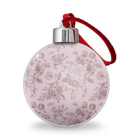 Ёлочный шар с принтом розы с пионами в городе Новоалтайск, Пластик | Диаметр: 77 мм | 8 марта | весна | девушке | женский | мама | пионы | подарок | розы | топ | тренд | феминизм | цветы