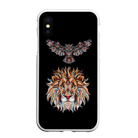 Чехол для iPhone XS Max матовый с принтом Лев и Сова в городе Новоалтайск, Силикон | Область печати: задняя сторона чехла, без боковых панелей | Тематика изображения на принте: animal | beast | cat | cute | fluffy | hunter | lion | lion cub | lion king | mane | predator | red | tail | tiger | yellow | большая кошка | голова тигра | грива | животное | зверь | король лев | кот | милый | охотник | пушистый | тигр | тиг