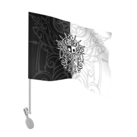 Флаг для автомобиля с принтом HOLLOW KNIGHT | ХОЛЛОУ НАЙТ в городе Новоалтайск, 100% полиэстер | Размер: 30*21 см | grimm | hallounest | heart of nightmare | hollow knight | hornet | knight | quirrell | silksong | гримм | квиррел | рыцарь | халлоунест | холлоу найт | хорнет