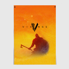 Постер с принтом Викинги | Vikings (Z) в городе Новоалтайск, 100% бумага
 | бумага, плотность 150 мг. Матовая, но за счет высокого коэффициента гладкости имеет небольшой блеск и дает на свету блики, но в отличии от глянцевой бумаги не покрыта лаком | normanni | viking | vikingar | vikingene | vikinger | vikings | вальгала | вальгалла | вальхала | вальхалла | варяги | викинг | викинги | конанг | конунг | лагерта | лодброк | норман | рагнар | рагнар лодброк | рагнарек | ролло