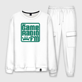 Мужской костюм хлопок с принтом GAME RADIO FM GTA в городе Новоалтайск, 100% хлопок | на свитшоте круглая горловина, мягкая резинка по низу. Брюки заужены к низу, на них два вида карманов: два “обычных” по бокам и два объемных, с клапанами, расположенные ниже линии бедра. Брюки с мягкой трикотажной резинкой на поясе и по низу штанин. В поясе для дополнительного комфорта — широкие завязки | 4 | 5 | five | games | grand theft auto | gta | gta v | los santos | online | rockstar | san andreas | великое авто воровство | гта | гташка | игры | логотип | лос сантос | майкл | мафия | ограбление | онлайн | пеф | рокстар | самп | сан андреас 