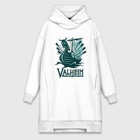 Платье-худи хлопок с принтом Valheim в городе Новоалтайск,  |  | fantasy | mmo | valheim | valve | валхейм | вальхейм | викинги | выживалка | игра | королевская битва | ммо | ролевая игра | фэнтази