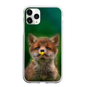 Чехол для iPhone 11 Pro матовый с принтом Лисенок нюхает цветок в городе Новоалтайск, Силикон |  | Тематика изображения на принте: fox | foxy | животное | звери | лиса | лисенок | лисичка | милая | рыжая | фокс