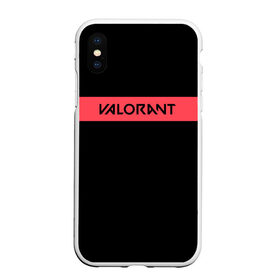 Чехол для iPhone XS Max матовый с принтом VALORANT в городе Новоалтайск, Силикон | Область печати: задняя сторона чехла, без боковых панелей | valorant | valorant лого | линии | лого | минимализм | надпись | полоса | типография