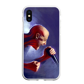 Чехол для iPhone XS Max матовый с принтом LP в городе Новоалтайск, Силикон | Область печати: задняя сторона чехла, без боковых панелей | Тематика изображения на принте: bennington | chester | linkin park | rock | беннингтон | линкин парк | рок | честер