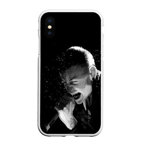 Чехол для iPhone XS Max матовый с принтом LINKIN PARK в городе Новоалтайск, Силикон | Область печати: задняя сторона чехла, без боковых панелей | Тематика изображения на принте: bennington | chester | linkin park | rock | беннингтон | линкин парк | рок | честер