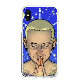 Чехол для iPhone XS Max матовый с принтом Chester Bennington в городе Новоалтайск, Силикон | Область печати: задняя сторона чехла, без боковых панелей | Тематика изображения на принте: bennington | chester | linkin park | rock | беннингтон | линкин парк | рок | честер