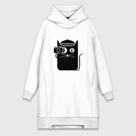 Платье-худи хлопок с принтом Кот фотограф в городе Новоалтайск,  |  | cat | foto | iso | kitten | kitty | merch | photo | retro | tourist | vintage | винтаж | выдержка | диафрагма | для фотографа | котик | объектив | пленка | пленочный фотоаппарат | профессия | ретро | силуэт | турист | фотик