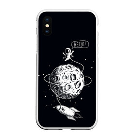 Чехол для iPhone XS Max матовый с принтом Hello | Космонавт в городе Новоалтайск, Силикон | Область печати: задняя сторона чехла, без боковых панелей | alien | earth | galaxy | hello | mars | moon | nasa | satellite | space | star | абстракция | вселенная | звезда | земля | инопланетянин | космонавт | космос | луна | марс | наса | нло | паттерн | планета | привет | пришельцы | солнце