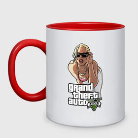 Кружка двухцветная с принтом Grand Theft Auto девчонка в городе Новоалтайск, керамика | объем — 330 мл, диаметр — 80 мм. Цветная ручка и кайма сверху, в некоторых цветах — вся внутренняя часть | 4 | 5 | five | games | grand theft auto | gta | gta v | los santos | online | rockstar | san andreas | великое авто воровство | гта | гташка | игры | логотип | лос сантос | майкл | мафия | ограбление | онлайн | пеф | рокстар | сан андреас |