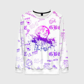 Женский свитшот 3D с принтом LIL PEEP в городе Новоалтайск, 100% полиэстер с мягким внутренним слоем | круглый вырез горловины, мягкая резинка на манжетах и поясе, свободная посадка по фигуре | lil peep | lil prince | pink | зарубежная музыка | лил пип | маленький принц