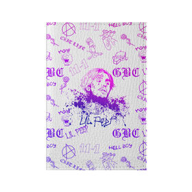 Обложка для паспорта матовая кожа с принтом LIL PEEP в городе Новоалтайск, натуральная матовая кожа | размер 19,3 х 13,7 см; прозрачные пластиковые крепления | Тематика изображения на принте: lil peep | lil prince | pink | зарубежная музыка | лил пип | маленький принц