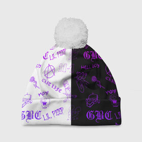 Шапка 3D c помпоном с принтом LIL PEEP в городе Новоалтайск, 100% полиэстер | универсальный размер, печать по всей поверхности изделия | lil peep | lil prince | pink | зарубежная музыка | лил пип | маленький принц