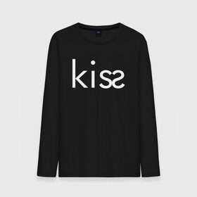 Мужской лонгслив хлопок с принтом KISS | ПОЦЕЛУЙ в городе Новоалтайск, 100% хлопок |  | creative | kiss | love | lovers | me | minimalism | креатив | креативная | любовь | минимал | минимализм | надпись | поцелуи | текст | целовать