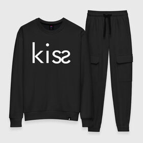 Женский костюм хлопок с принтом KISS | ПОЦЕЛУЙ в городе Новоалтайск, 100% хлопок | на свитшоте круглая горловина, мягкая резинка по низу. Брюки заужены к низу, на них два вида карманов: два 