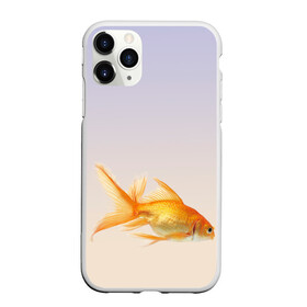 Чехол для iPhone 11 Pro матовый с принтом золотая рыбка в городе Новоалтайск, Силикон |  | аквариум | градиент | золотая рыбка | подводный мир | рыба | рыбешка | рыбка