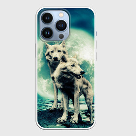 Чехол для iPhone 13 Pro с принтом Волки, пара в городе Новоалтайск,  |  | Тематика изображения на принте: two | wolw | волк | волки | двое | пара
