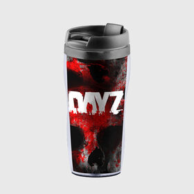 Термокружка-непроливайка с принтом DAYZ BLOOD | ДЕЙЗИ КРОВЬ (Z) в городе Новоалтайск, внутренняя часть — пищевой пластик, наружная часть — прозрачный пластик, между ними — полиграфическая вставка с рисунком | объем — 350 мл, герметичная крышка | apocalypse | arma 2 | dayz | game | survival horror | zombie | апокалипсис | арма | арма 2 | дейзи | зомби | зомби апокалипсисом | игра | мертвецы | симулятор выживания | ходячик мертвецы