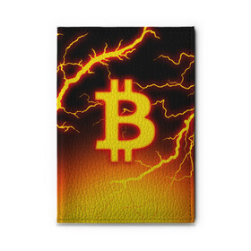 Обложка для автодокументов с принтом БИТКОИН МОЛНИЯ | BITCOIN в городе Новоалтайск, натуральная кожа |  размер 19,9*13 см; внутри 4 больших “конверта” для документов и один маленький отдел — туда идеально встанут права | Тематика изображения на принте: bitcoin | blockchain | btc | cardano | crypto | ethereum | polkadot | tether | xrp | бинанс | биткоин | блокчейн | валюта | деньги | криптовалюта | майнер | майнинг | цифровая валюта | цифровое золото | эфир