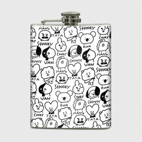 Фляга с принтом BTS | BT21 в городе Новоалтайск, металлический корпус | емкость 0,22 л, размер 125 х 94 мм. Виниловая наклейка запечатывается полностью | Тематика изображения на принте: army | bangtan boys | bt21 | bts | bts stickers | chimmy | cooky | k pop | koya | mang | monster | rap monster | rapmon | rj | rm | shooky | tata | van | бтс | ви | джей хоуп | джонгук | кейпоп | реп монстр | стикеры bts | сюга | чимин | чин