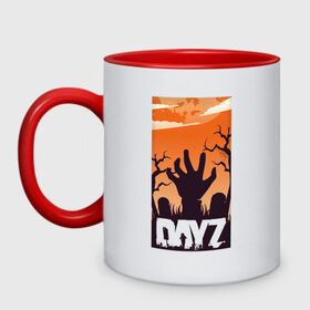 Кружка двухцветная с принтом DAYZ | ДЕЙЗИ (Z) в городе Новоалтайск, керамика | объем — 330 мл, диаметр — 80 мм. Цветная ручка и кайма сверху, в некоторых цветах — вся внутренняя часть | apocalypse | arma 2 | dayz | game | survival horror | zombie | апокалипсис | арма | арма 2 | дейзи | зомби | зомби апокалипсисом | игра | мертвецы | симулятор выживания | ходячик мертвецы