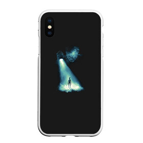 Чехол для iPhone XS Max матовый с принтом Я слежу за тобой в городе Новоалтайск, Силикон | Область печати: задняя сторона чехла, без боковых панелей | Тематика изображения на принте: 51 | abduction | alien | area | believe | circles | cow | crop | flying | galaxy | moon | saucer | ship | space | галтика | зона | корабль | корова | космос | круг | круги | летающая | луна | на | полях | пришелец | тарелка