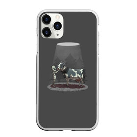 Чехол для iPhone 11 Pro матовый с принтом Прощай, корова... в городе Новоалтайск, Силикон |  | Тематика изображения на принте: 51 | abduction | alien | area | believe | circles | cow | crop | flying | galaxy | moon | saucer | ship | space | галтика | зона | корабль | корова | космос | круг | круги | летающая | луна | на | полях | пришелец | тарелка