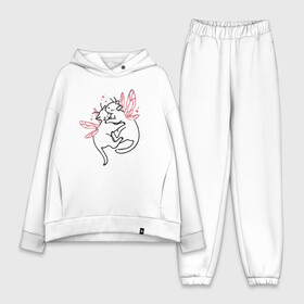 Женский костюм хлопок Oversize с принтом Волшебные кошки Котофеи в городе Новоалтайск,  |  | cats | love | magic | волшебство | кот | кошка | объятия | феи