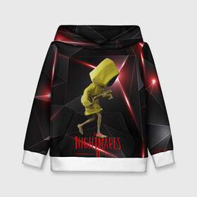 Детская толстовка 3D с принтом Little Nightmares 2 в городе Новоалтайск, 100% полиэстер | двухслойный капюшон со шнурком для регулировки, мягкие манжеты на рукавах и по низу толстовки, спереди карман-кенгуру с мягким внутренним слоем | little nightmares | игра | страшилка | страшная игра | ужас | хоррор