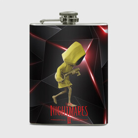 Фляга с принтом Little Nightmares 2 в городе Новоалтайск, металлический корпус | емкость 0,22 л, размер 125 х 94 мм. Виниловая наклейка запечатывается полностью | little nightmares | игра | страшилка | страшная игра | ужас | хоррор