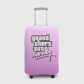 Чехол для чемодана 3D с принтом Grand Theft Auto vice city в городе Новоалтайск, 86% полиэфир, 14% спандекс | двустороннее нанесение принта, прорези для ручек и колес | 4 | 5 | five | games | grand theft auto | gta | gta v | los santos | online | rockstar | san andreas | великое авто воровство | гта | гташка | игры | логотип | лос сантос | майкл | мафия | ограбление | онлайн | пеф | рокстар | самп | сан андреас 