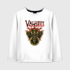 Детский лонгслив хлопок с принтом Valheim в городе Новоалтайск, 100% хлопок | круглый вырез горловины, полуприлегающий силуэт, длина до линии бедер | fantasy | mmo | valheim | valve | валхейм | вальхейм | викинги | выживалка | игра | королевская битва | ммо | ролевая игра | фэнтази
