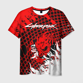 Мужская футболка 3D с принтом Cyberpunk 2077. в городе Новоалтайск, 100% полиэфир | прямой крой, круглый вырез горловины, длина до линии бедер | cd project red | cyberpunk 2077 | esport | game | keanu reeves | samurai | игра | игры | киану ривз | киберпанк 2077 | киберспорт | самураи